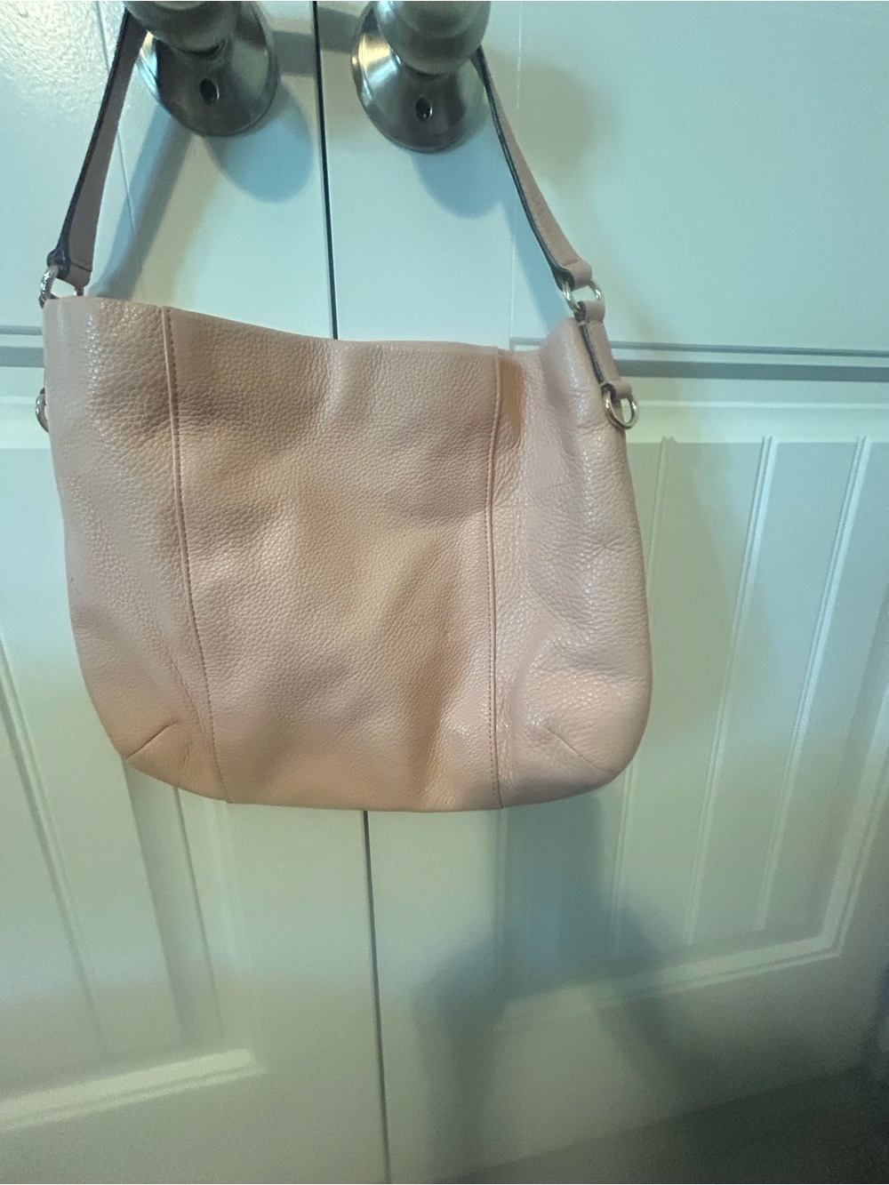 Coach Blush Pink Pebbled Leather Shoulder Bag - Picture 3 of 14